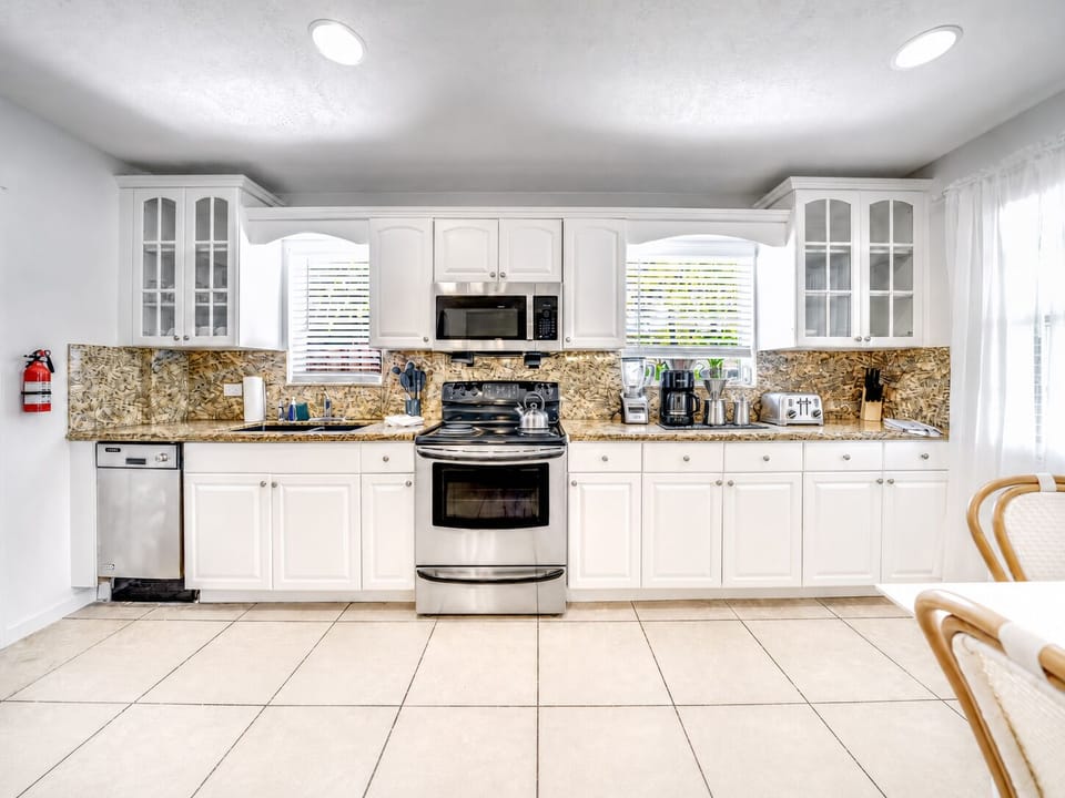 Feel free to use our fully stocked kitchen to cook up a storm. It has all the basics plus more.