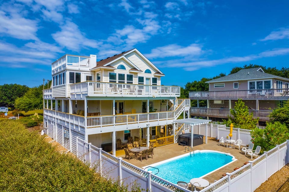 Aerial View of Soundside Pearl — Luxury Soundfront Living in Duck's Most Exclusive Community | Outer Banks, NC