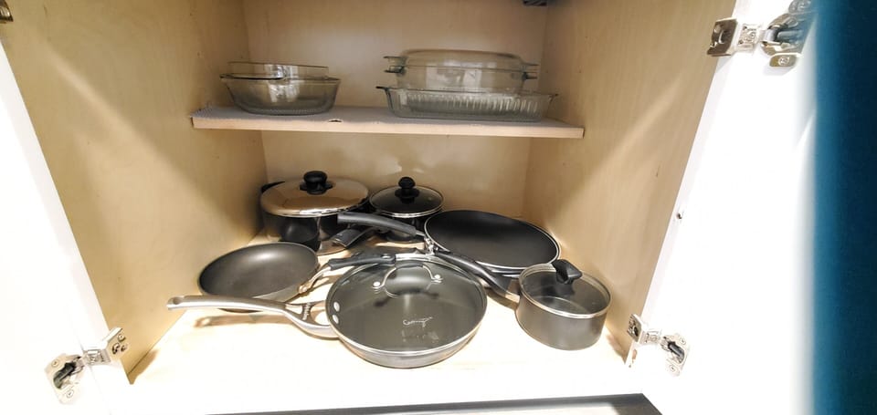 Pots and pans and serving bowls