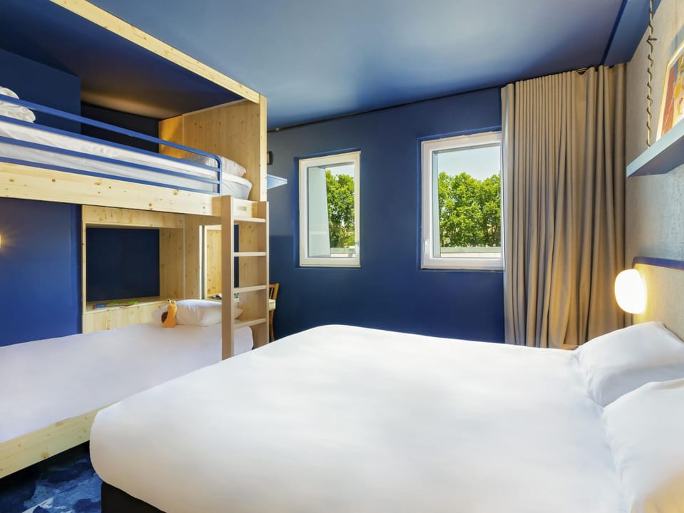 Premium bedding, laptop workspace, soundproofing, iron/ironing board