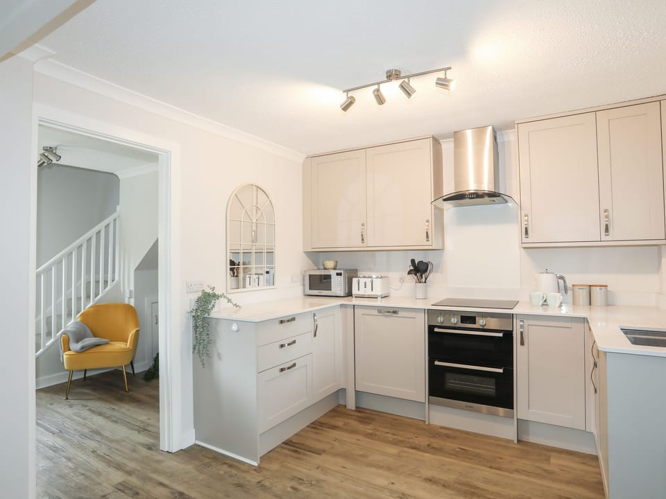 Fridge, dishwasher, electric kettle, toaster