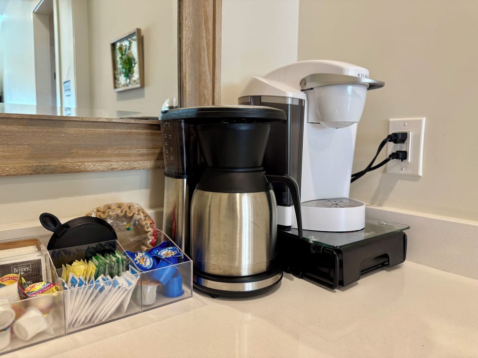 We have added a coffee station for your enjoyement. We even offer coffee & tea.