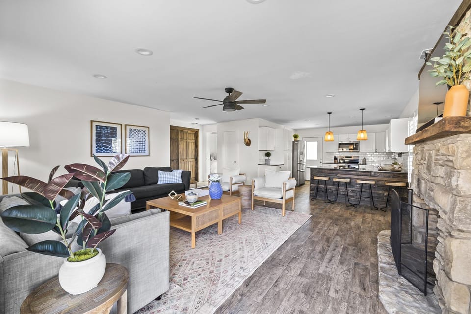 Family House, Multiple Bedrooms, Private Pool | Living area | 65-inch Smart TV with digital channels, TV, streaming services