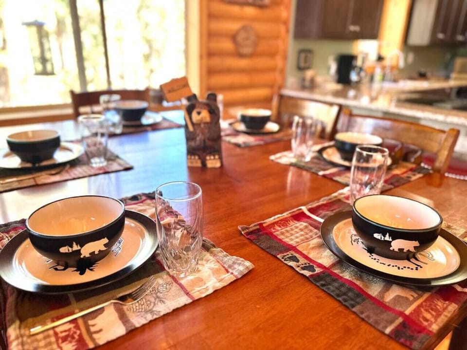 Dining Table Set with our Cabin Inspired Dishware
