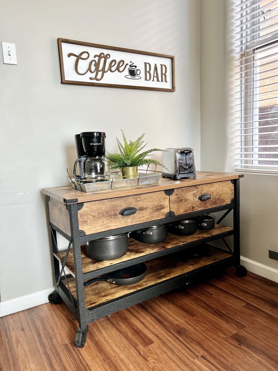 coffee station with drip coffee maker
