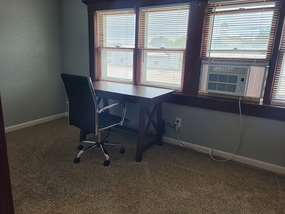 upstairs additional sleeping and work area