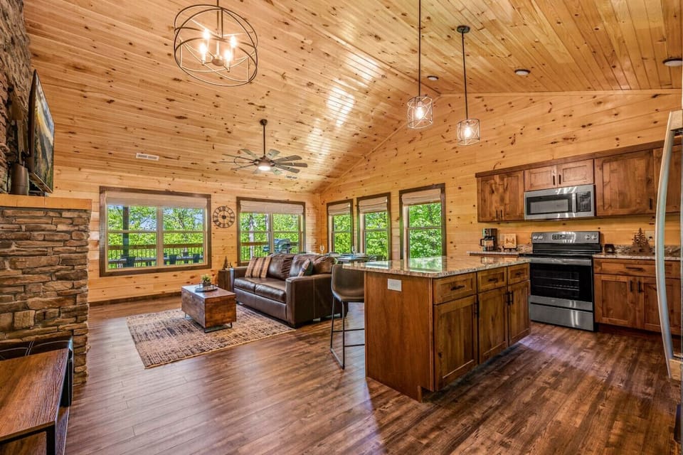 Large, open floor plan living area as you enter the front door.