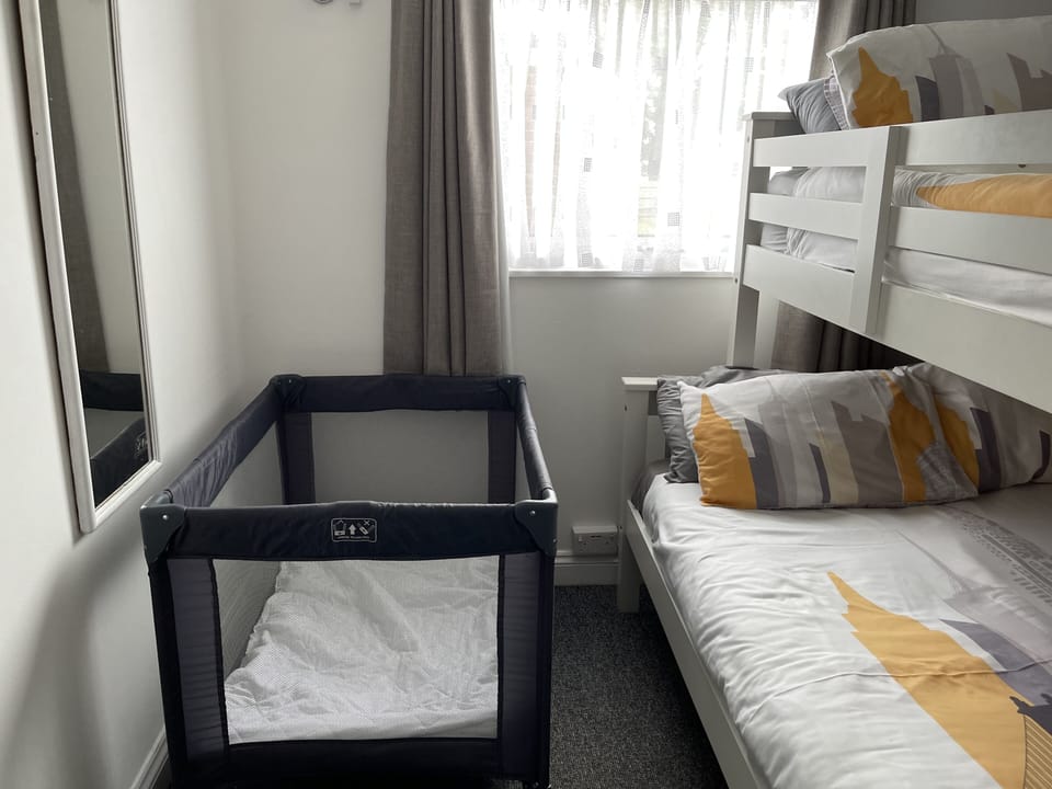Travel cot and hig chair supplied on request