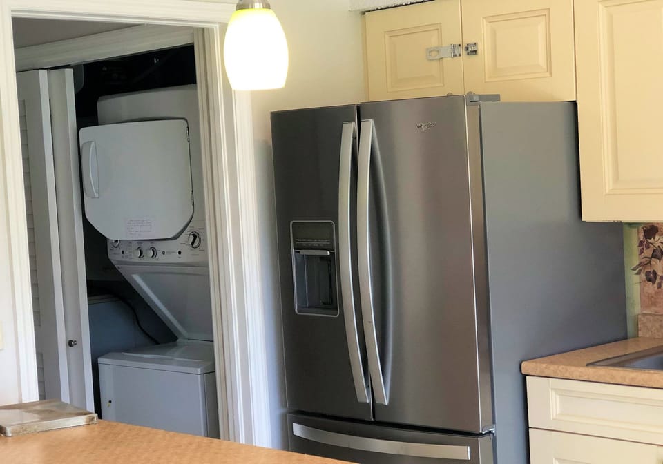 In unit washer and dryer for your use.