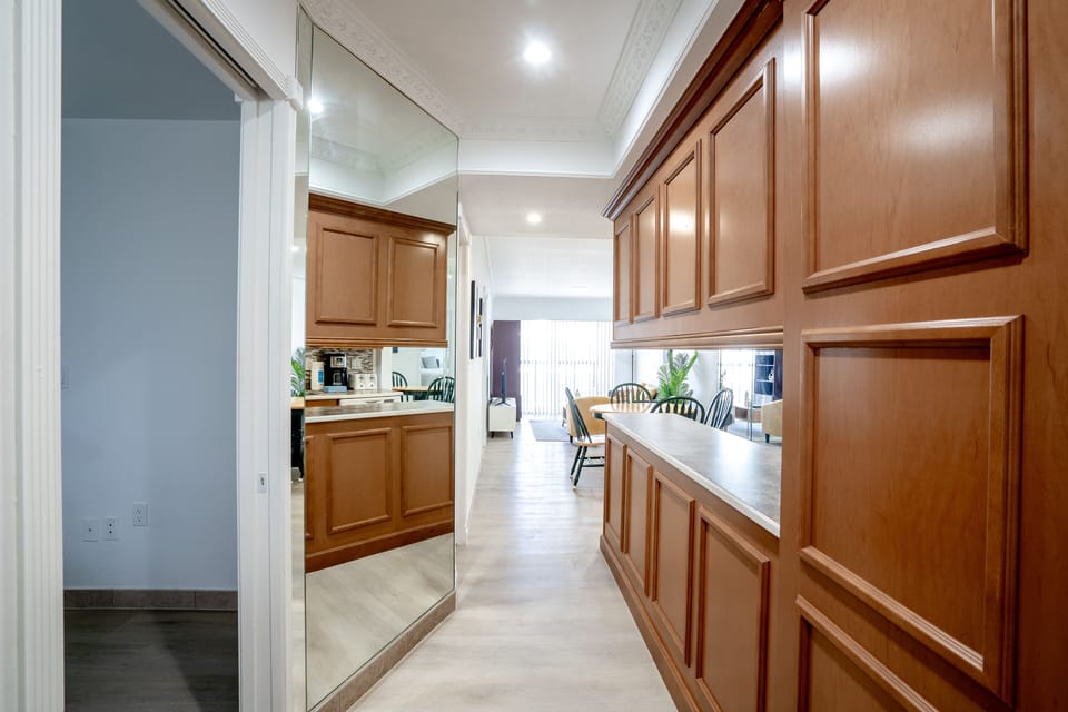 Family Apartment | Private kitchen | Full-size fridge, microwave, oven, coffee/tea maker