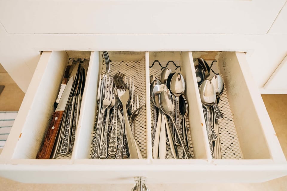 Fully equipped kitchen down to the details.
