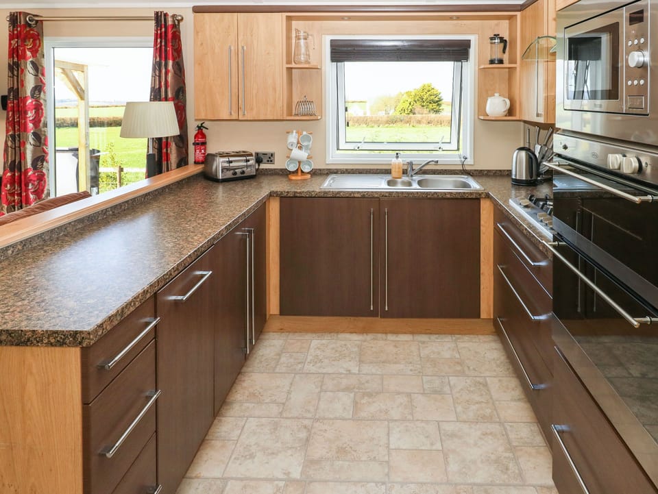 Fridge, dishwasher, electric kettle, toaster
