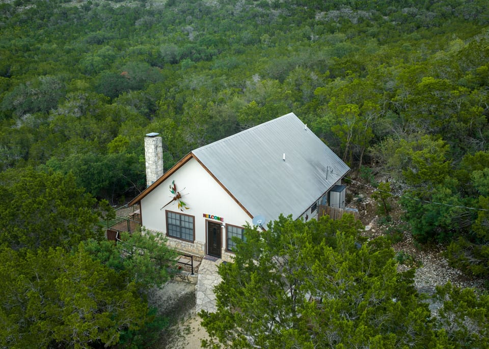 Aerial view of house