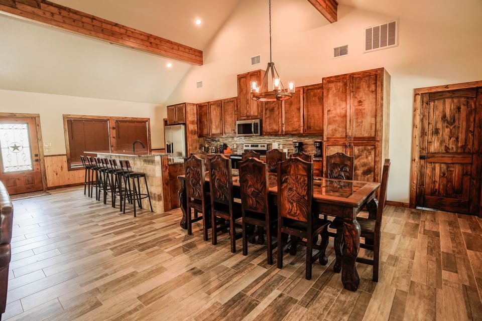 Dining room and kitchen view