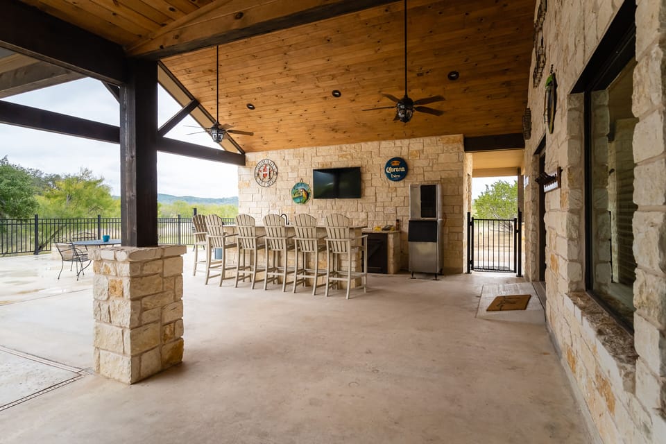 Outdoor patio view
