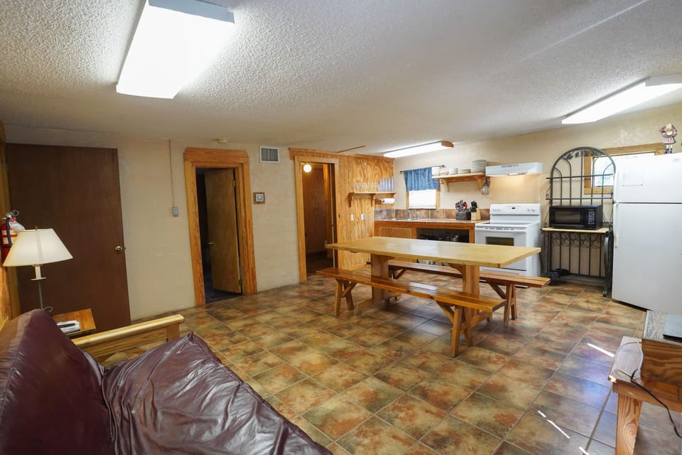 Living room view of kitchen