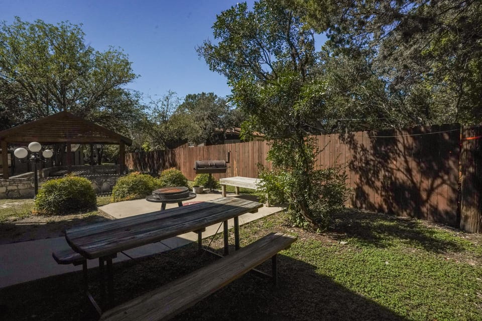 View of patio and grill