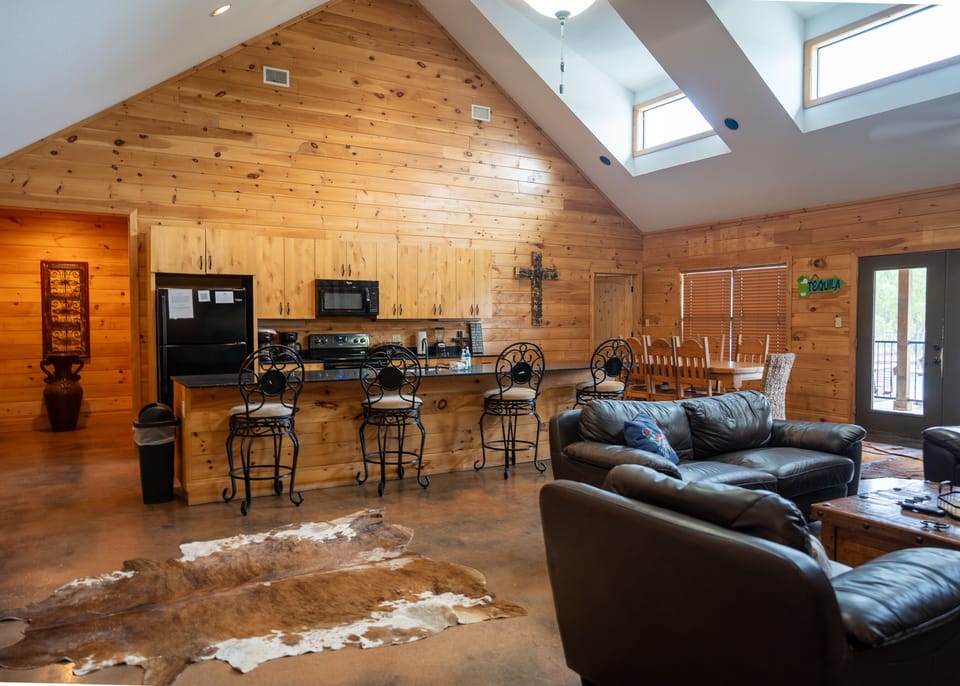 Kitchen + living room view