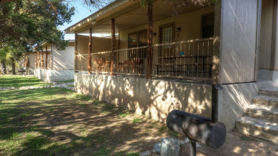 Front exterior view of cabin