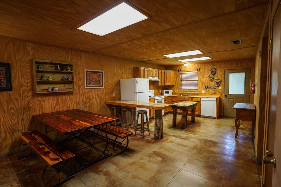 Kitchen + dining view