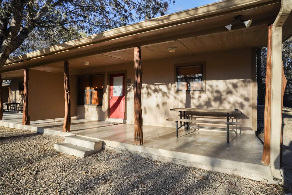 Front exterior view of cabin
