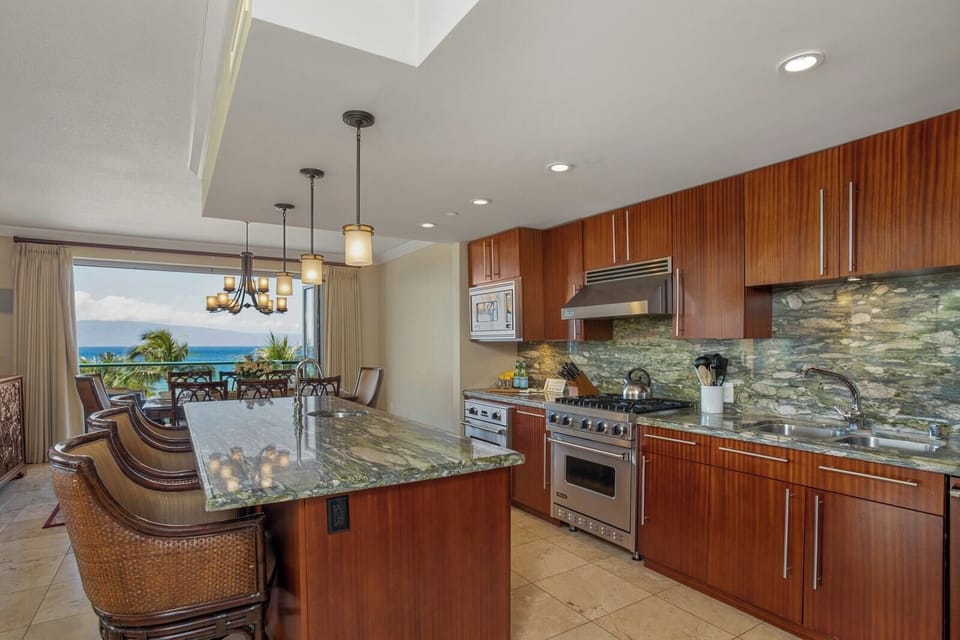 Open layout, premium appliances, and timeless finishes