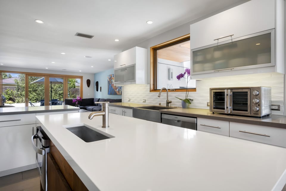 Custom remodel with exceptional finishes and lovely interiors.