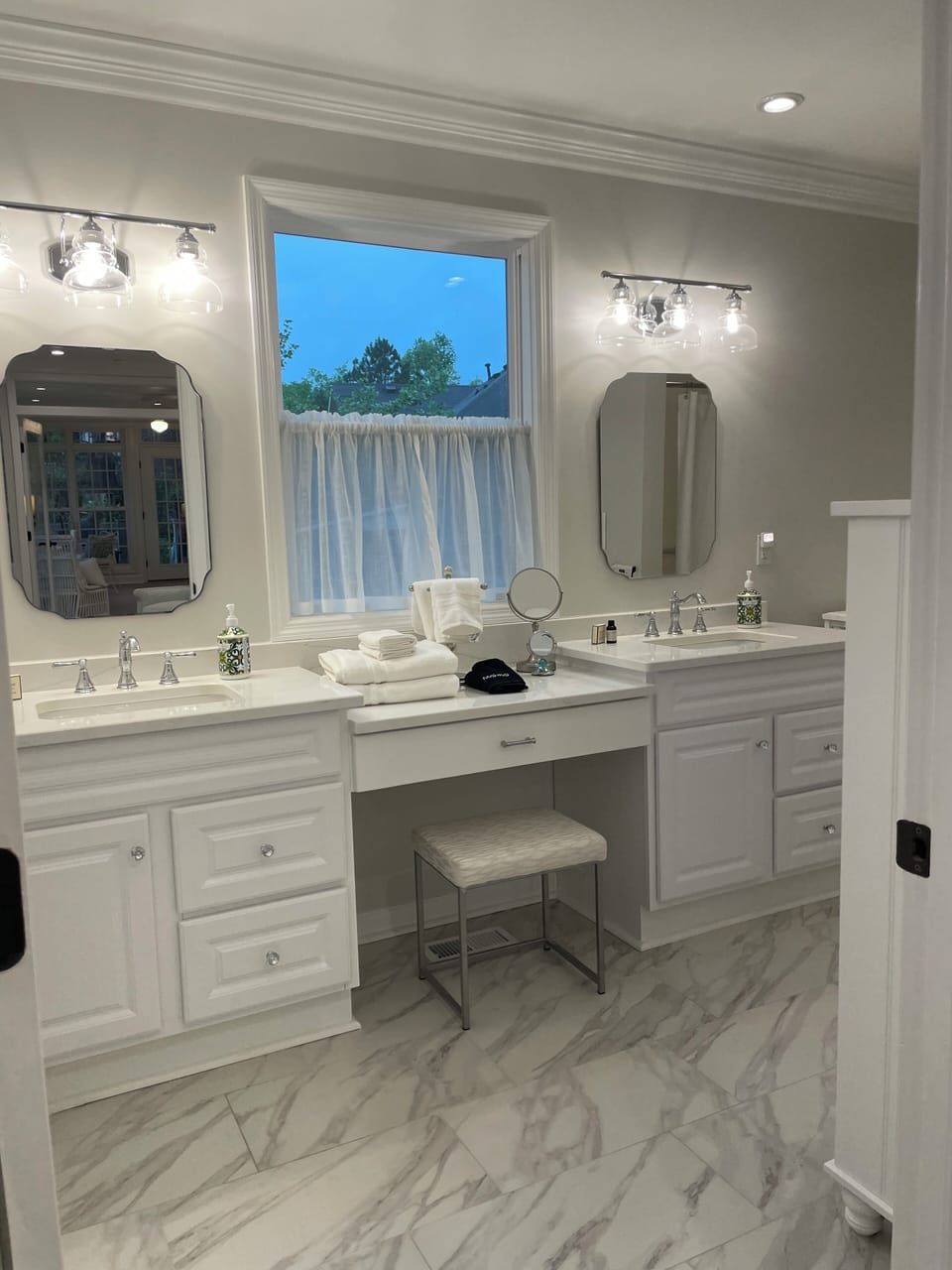 Downstairs Primary Ensuite  with Double Sinks 
