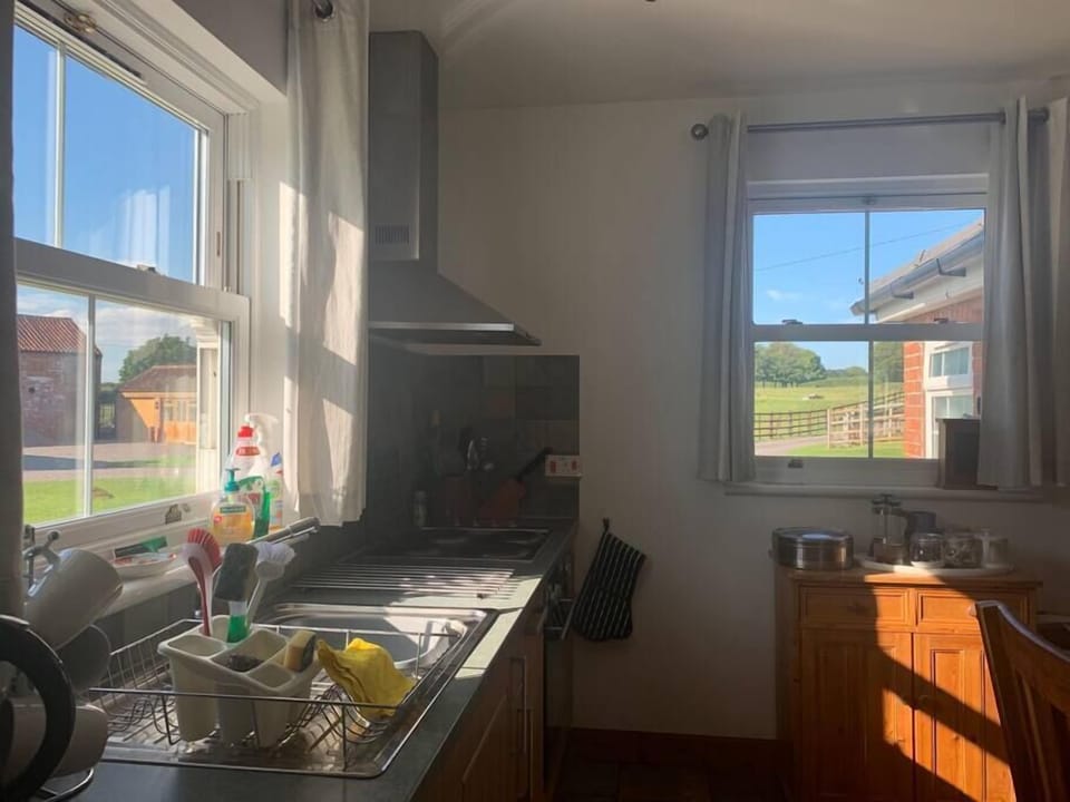 Washing up with views from the kitchen windows