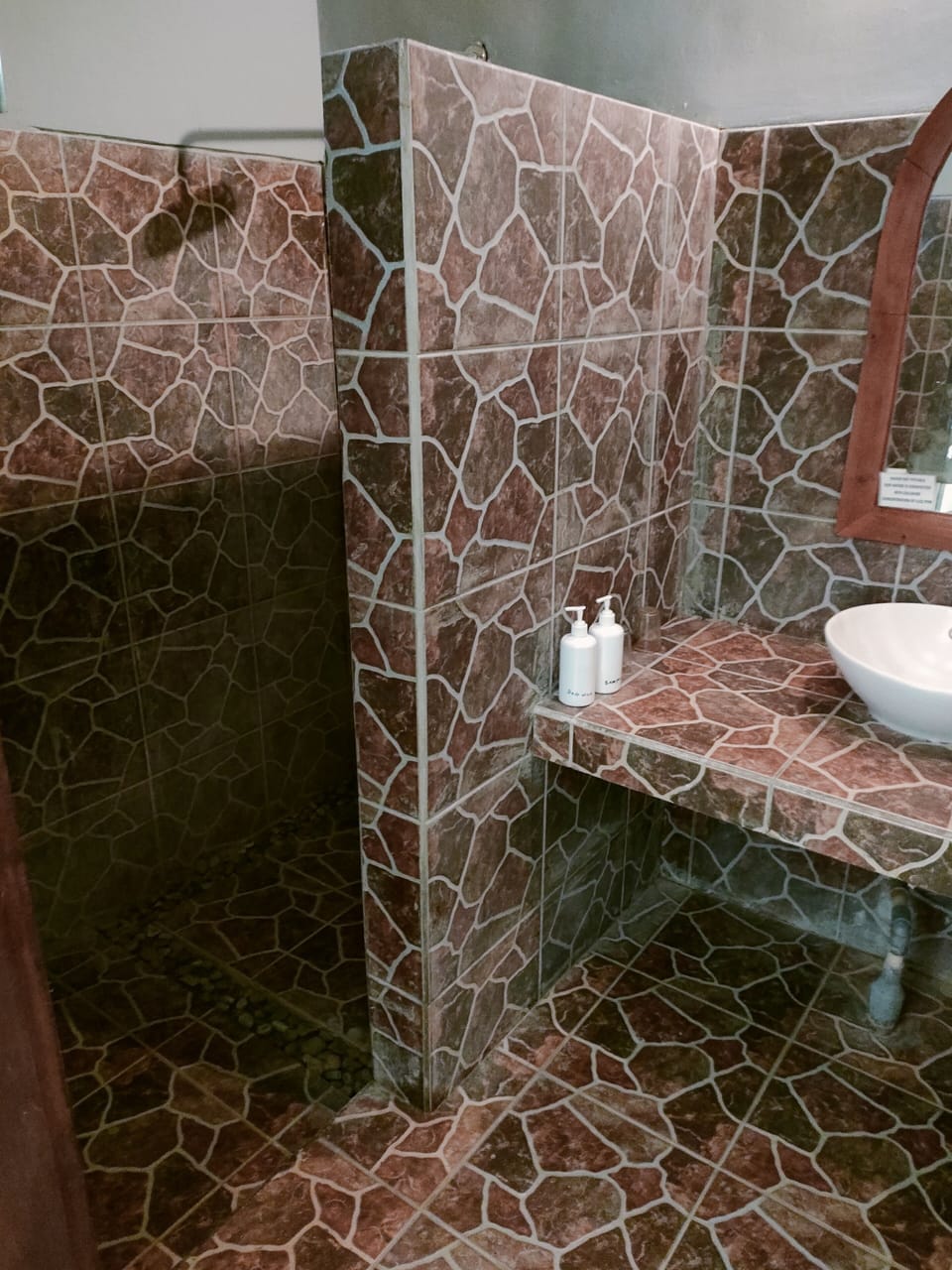 Shower, bidet, towels