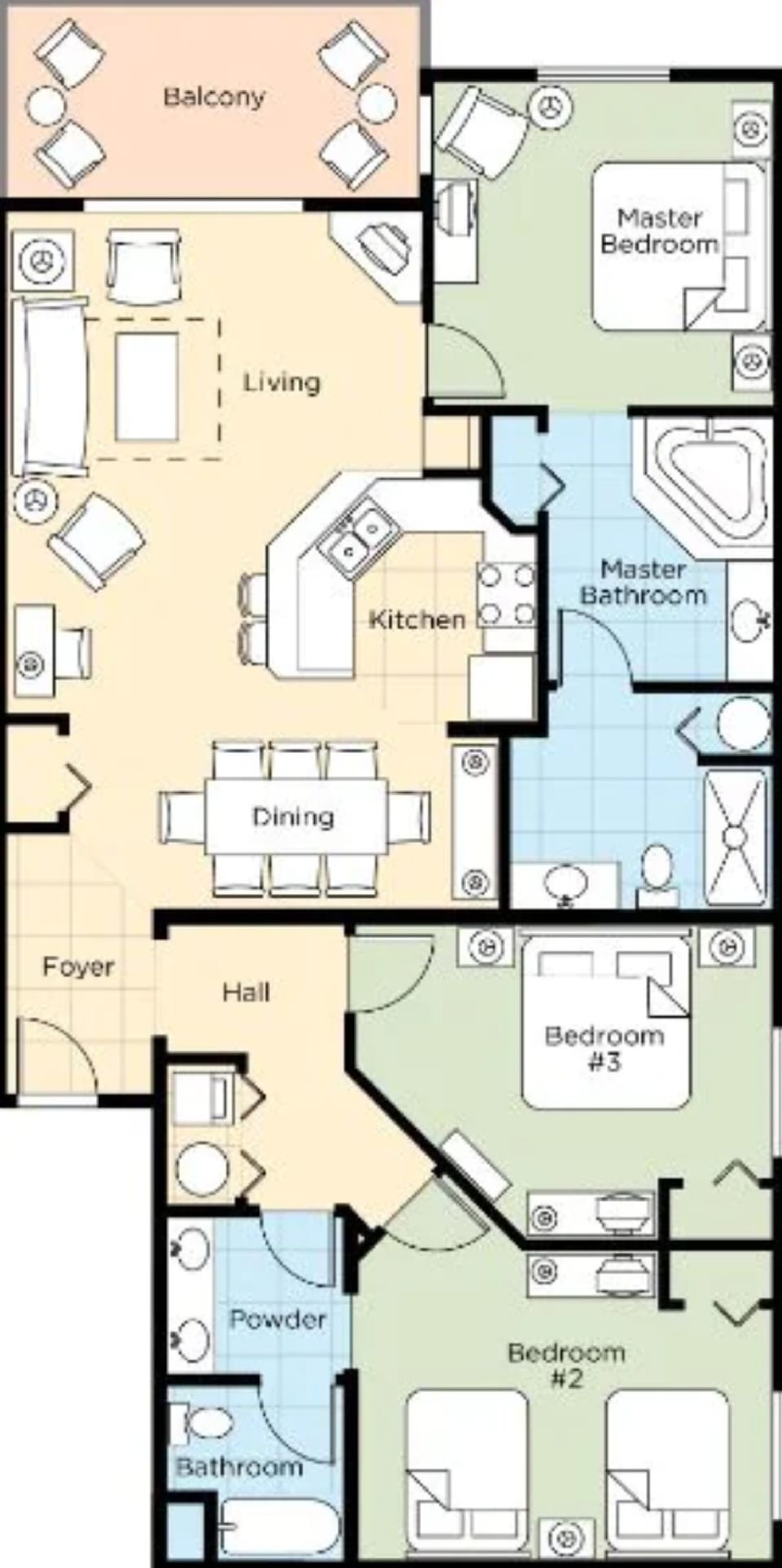 Unit may vary in layout, view, floor, and decor.