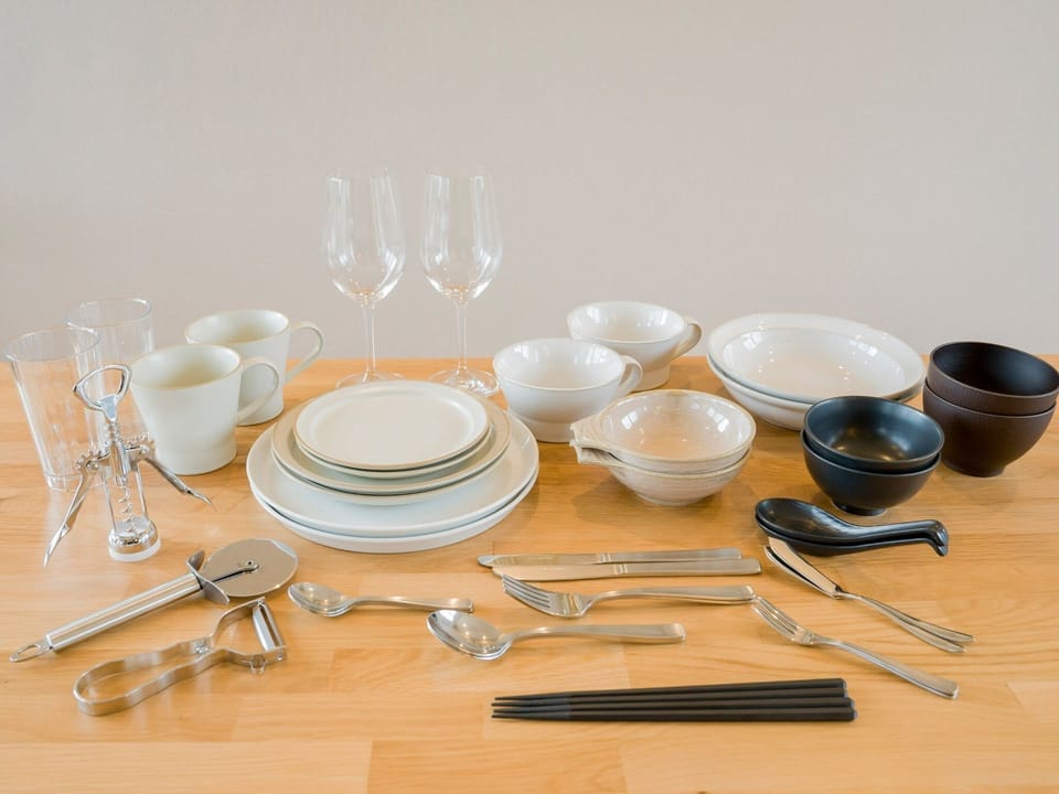 [Common to all rooms] Various tableware such as wine openers and pizza cutters are available