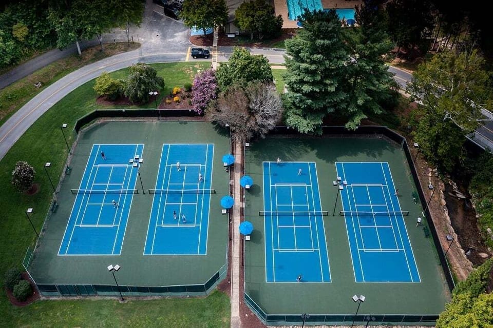 Racquet sports available at the Rumbling Bald Wellness Center.