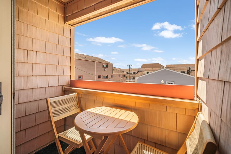 Enjoy morning coffee or lunch on the patio off the bedroom.  