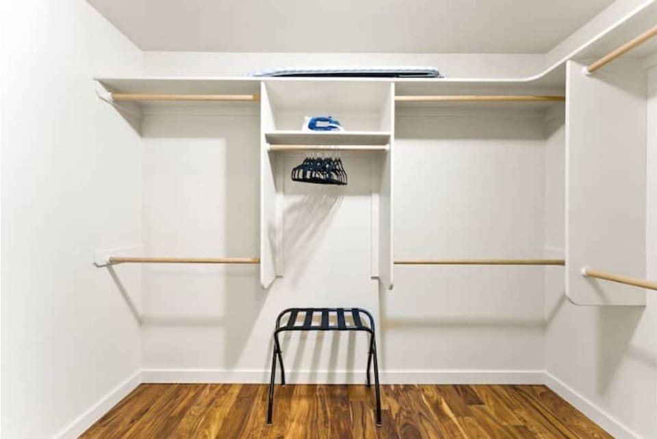 Bring all the clothes you want for this massive walk-in closet
