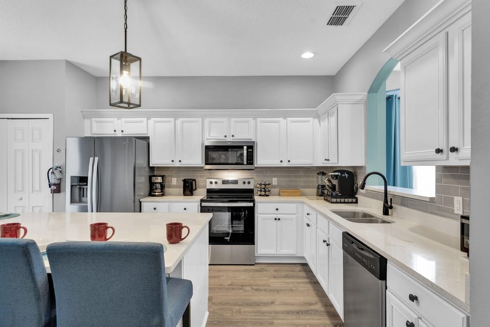 Fully stocked kitchen
