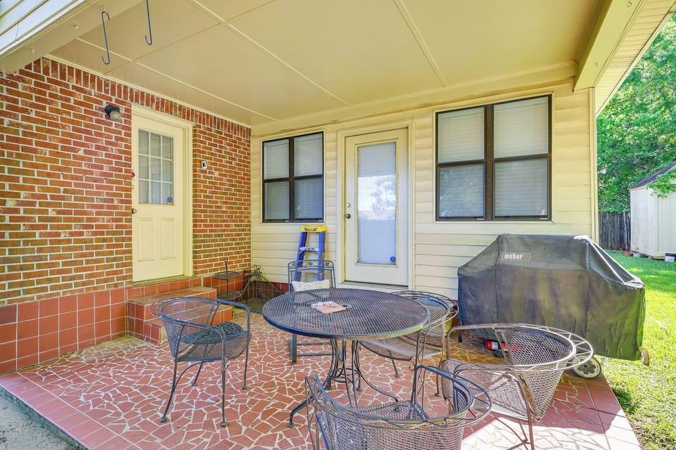 Private Patio | Fenced-In Yard | Grill Not Available for Guest Use| Sunroom