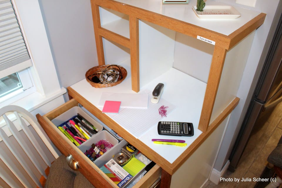 The desk is stocked and ready! 