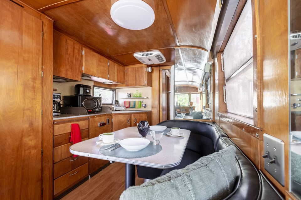 The interior is completely restored as is the 1954 dining area.