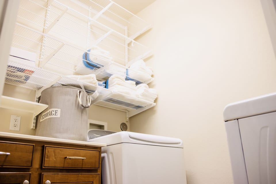 Laundry room (with washer, and dryer) on the third floor 