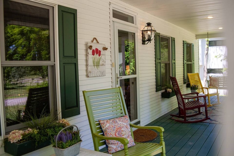 Enjoy a morning/evening drink while listening to the birds and the bees