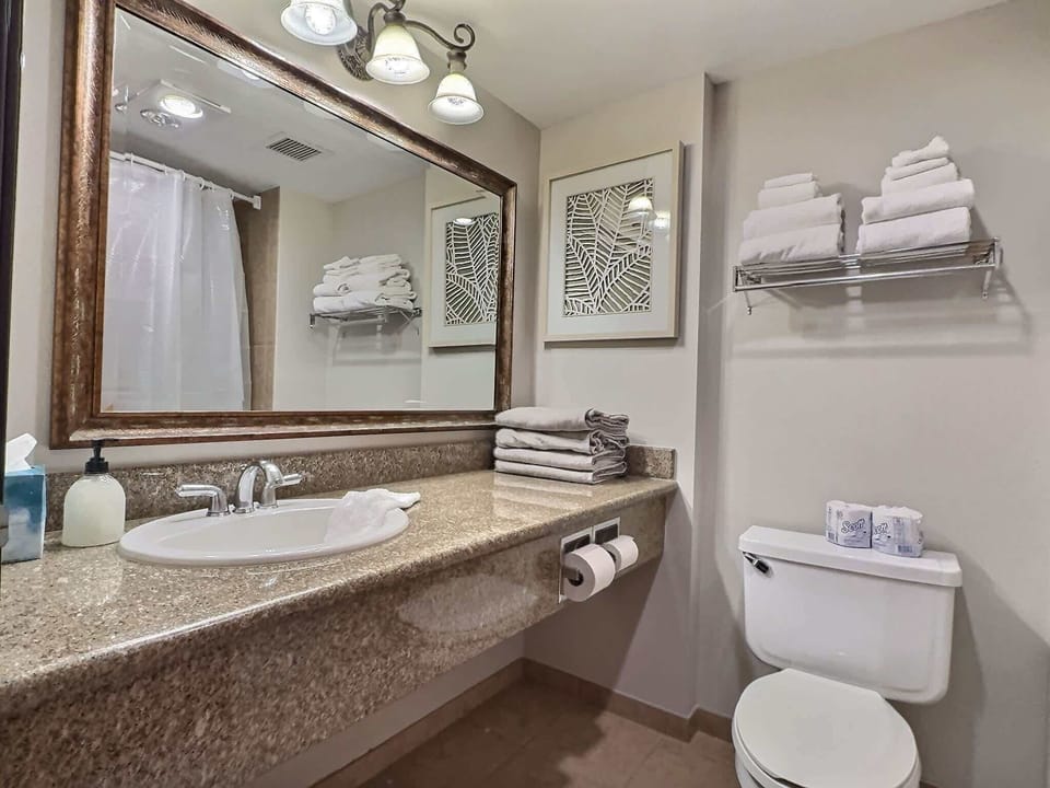 【Remodeled Bathroom】Tub/shower combo — fresh towels, shampoo, and essentials provided