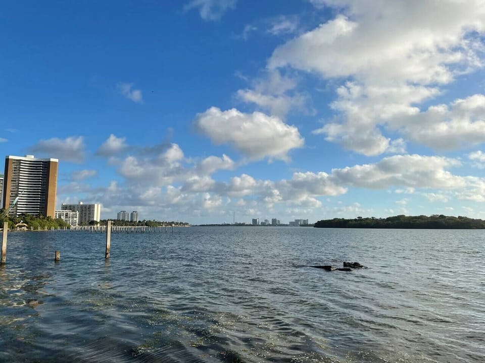 One block away from  the bay. 