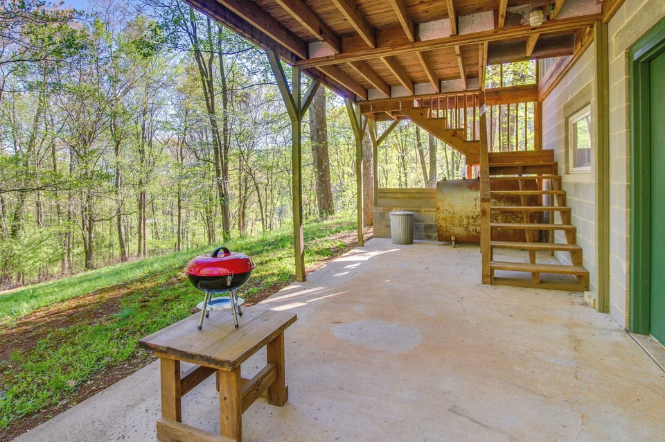 Covered Patio | Charcoal Grill (Charcoal Not Provided)