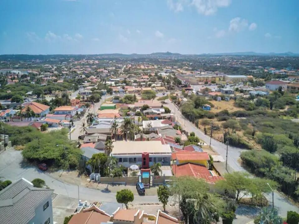 Aerial view of the property.