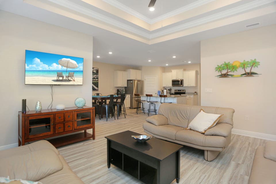Living Room, Dining Area and Kitchen