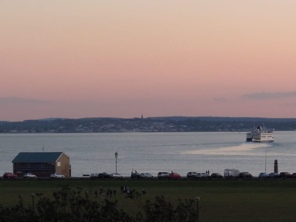 View of the Isle of Wight from the apartment at 8.30pm on a summers evening