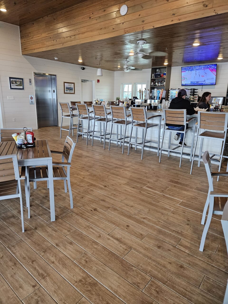 The restaurant a the private beach club serving great food and beverages!