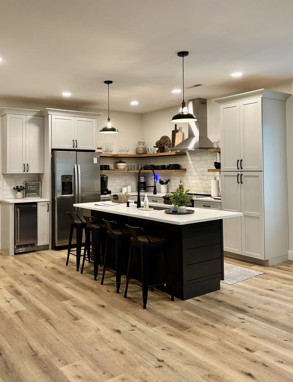 The state-of-the-art kitchen and dining area offer plenty of room to comfortably host family dinners and are outfitted with all the cookware, dishes, utensils, and appliances you will need to cook delicious meals. 