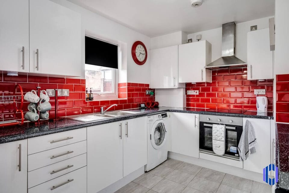 Kitchen/diner. Fully equipped with cooking equipment perfect for families. Appliances such as washer, fridge freezer, microwave,  oven are free and available for your use. - Pool table available for relaxation